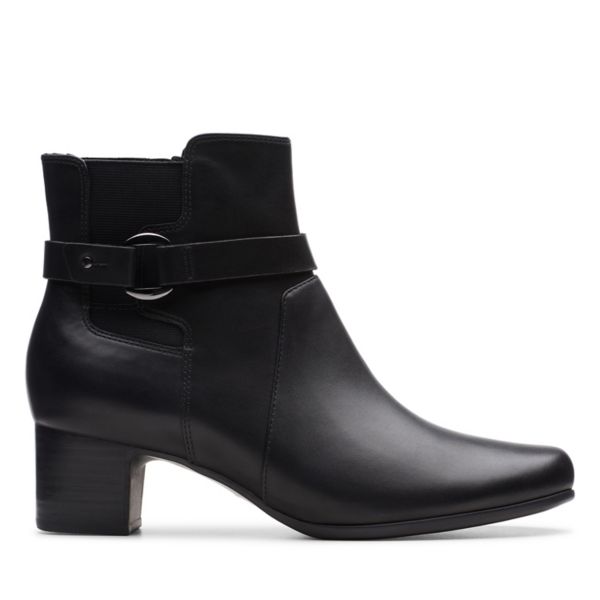 Clarks Womens Un Damson Mid Ankle Boots Black | CA-7026934